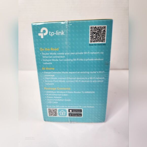 TP-Link N300 Wireless Portable Nano Travel Router TL-WR802N NIB - Picture 5 of 5